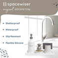 thumbnail image 2 of Spacewiser Countertop and Vanity Tray - 11.7" Shatterproof Bathroom Tray, Flexible Silicone Soap Tray for Kitchen Sink, Toilet Tank Tray, Bathroom Trays for Counter, Perfume Candle Key Valet Tray, 2 of 7