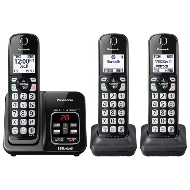 Teléfono inalámbrico Panasonic KX-TGD663M con Bluetooth - Negro