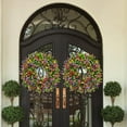Door Wreath for Front Door Outside, Outdoor Wreaths for Front Door