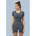 thumbnail image 4 of SURJDE Women's 3 Piece Tank Tops Ribbed Seamless Workout Exercise Shirts Yoga Crop Tops, 4 of 6