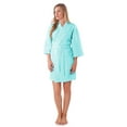 thumbnail image 3 of Turquaz Linen Lightweight Knee Length Waffle Kimono Bridesmaids Spa Robe (XXL, Island Paradise), 3 of 6