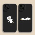 thumbnail image 2 of Cute Cartoon Lying Flat Duck Phone Case For iPhone 15 Pro Max 11 12 Mini 13 14 Pro Max X XS XR 7 8 14 15Plus Soft Silicone Cover, 2 of 5