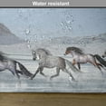 thumbnail image 6 of Ambesonne Blue White Place Mats Set of 4, Snowy Day Wild Horse, Standard Size, Blue White, 6 of 6