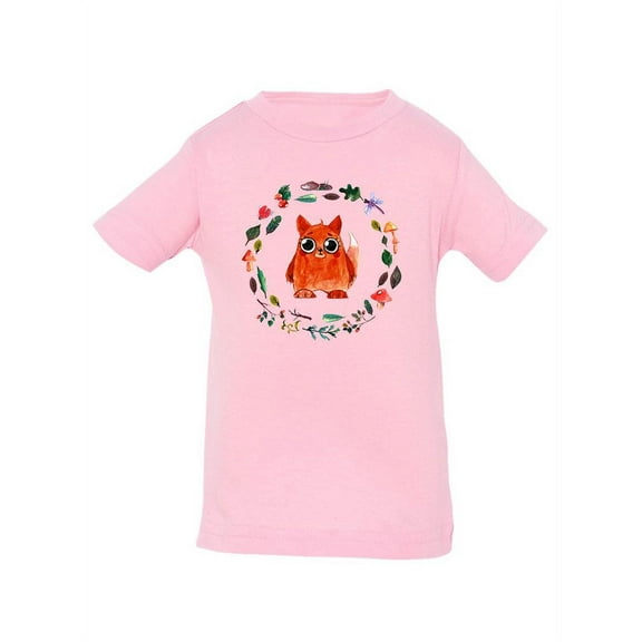 Baby Fox With Nature Circle T-Shirt Infant -Image by Shutterstock, 6 Months
