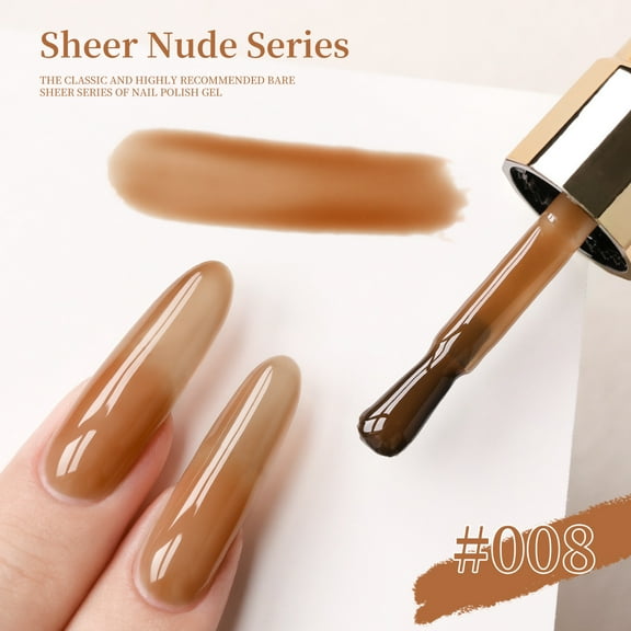 HHBEAUTY Crystal Gel Nail Polish, Shimmering Nail Art Gel, Nail Gel Polish High Gloss Soak Off UV LED Translucent Jelly Color Spring Summer Art Manicure Salon DIY Design