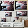 thumbnail image 4 of Designart "Cherry Blossom Pink Lake Japon Art" Japanese Floater Framed Wall Art Living Room, 4 of 7