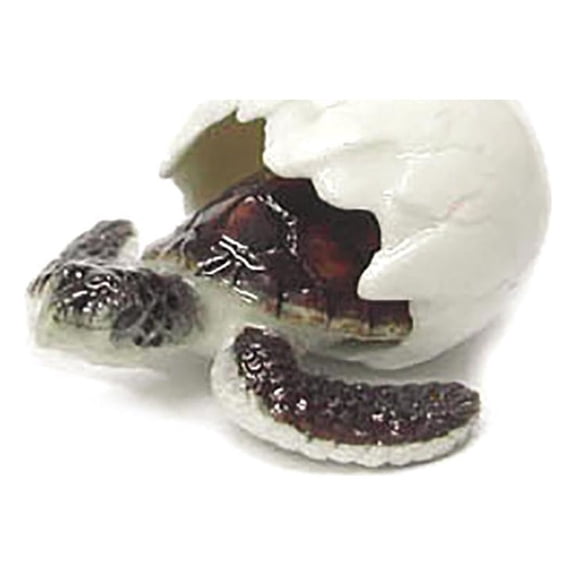 Northern Rose Green Sea Turtle Hatching Marine Reptiles - Hand-painted Home Decor Reptile Decorative Figurine - Miniature Porcelain Figurine