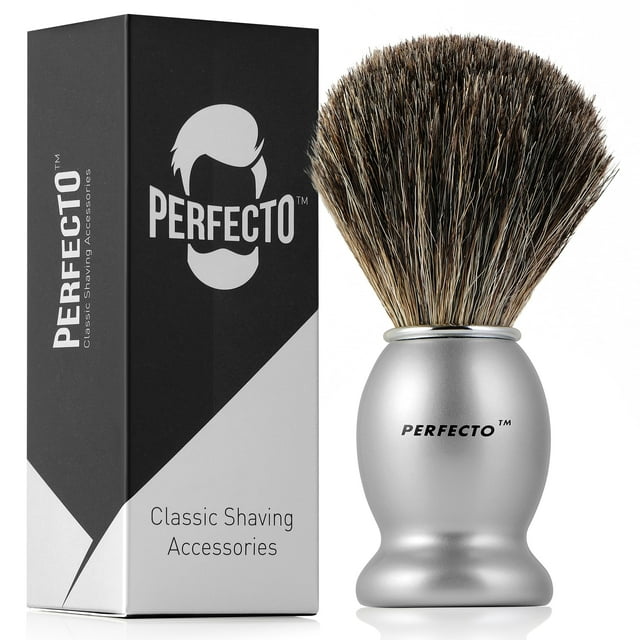 Perfecto Brocha de afeitar Pure Badger original diseñada para ser el mejor regalo para él. Todos los métodos Maquinilla de afeitar de seguridad Maquinilla de afeitar de doble filo Maquinilla de afei
