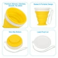 thumbnail image 4 of Uxcell Collapsible Cup, 2 Pack 200mL Travel Folding Cup for Camping, Green Yellow, 4 of 6