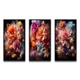 thumbnail image 2 of Designart "Collage of Vibrant Dahlia Flowers II" Dahlia Framed Wall Art Set Of 3 - Pink Traditional Frame Gallery Wall Set For Home Decor, 2 of 6