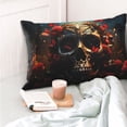 thumbnail image 4 of Salouo Artistic Flower Butterfly Skull Pattern Pillow Cases,1PC Pillow Covers with Envelope Closure Decorative Pillow Case for Bed Couch,Pillows Not Included-16"x24", 4 of 6