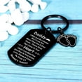 thumbnail image 5 of Husband Valentines Day Gifts, Gifts for Men Who Have Everything, New Dad Gifts,  Shower Gifts Footprint Keychain, Expectant Dad Gift for First Time Dad Fathers Day,  Announcement Gifts, 5 of 6