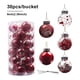 thumbnail image 2 of Bearachild Paquete de 30 bolas de Navidad, colgante decorativo de Navidad reutilizable para fiestas, bodas, cumpleaños, fotografía, patio, decoración del Kits de decoración para fiestas Rojo Bearachild HA065288-01B, 2 of 6