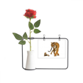 thumbnail image 1 of Botella de decoración de jarrones colgantes de flores rosas artificiales, 1 of 3