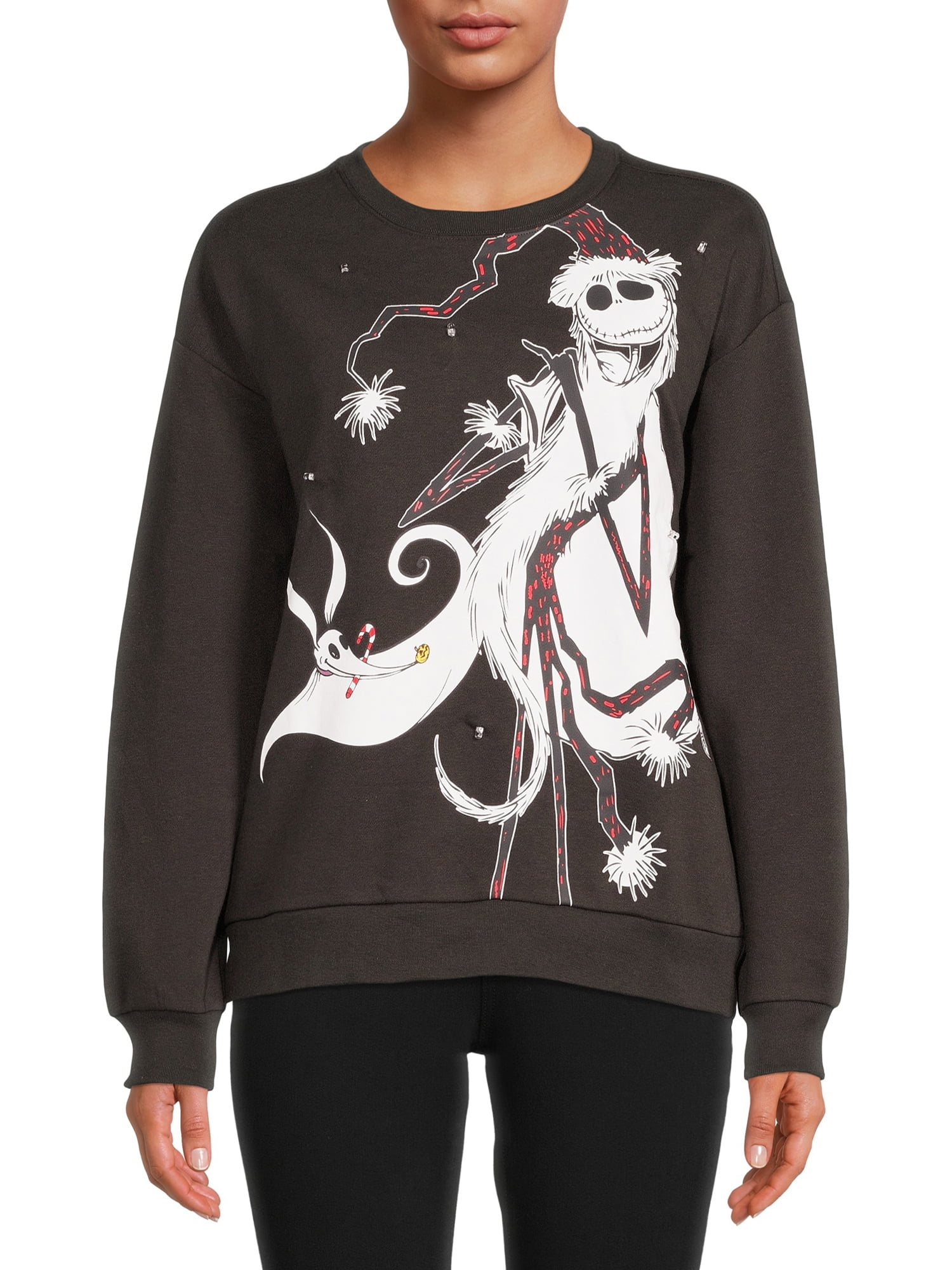 Licensed Graphics The Nightmare Before Christmas Women's Light-Up Pullover