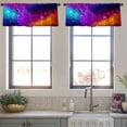 thumbnail image 3 of LALILO Kitchen Curtain Valance Bright With Stars Rod Pocket Window Curtain 52"x 18" Set of 2, 3 of 7