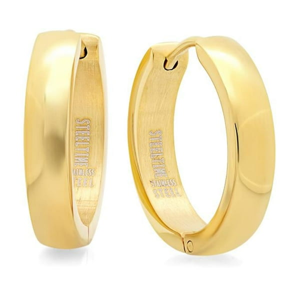 Ladies Classic 20 Mm Hoop Earrings In 18 Kt Gold Plated