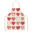 thumbnail image 1 of 1Pc Parent Adult the Family Kitchen Valentines Day Print Linen Family Aprons, 1 of 9
