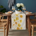 thumbnail image 2 of Yellow Flowers Table Runner - 48 Inch Long, Kitchen Dining Table Runner Dresser Scarves, Farmhouse Botanical Watercolor Floral Farmhouse Decor for Coffee Tables Wedding Party Banquet, 2 of 8