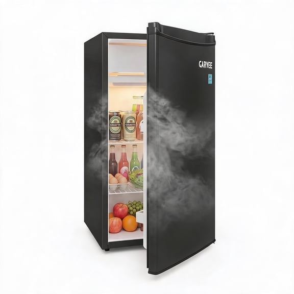 Mini Fridge 3.2 Cu Ft Compact Single Door Refrigerator with Freezer, Durable Steel Construction Quiet Energy Efficient Space Saving for Dorm Office Bedroom Bar