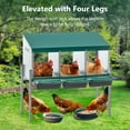 thumbnail image 3 of JXXRZ 3-Compartment Metal Chicken Nesting Box with Legs - Galvanized Steel Wall-Mounted Rust-Resistant Egg-Laying Hen Coop, 3 of 9