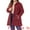 Burgundy, variant on DARING DIVA Women's Plus Size Full Lined Side Pocket Single Breasted Coats 1X Burgundy
