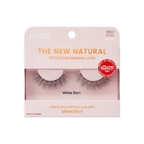 KISS The New Natural False Eyelashes Full Strip Lash Single Pack, 'White Shirt', 1 Pair