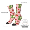 thumbnail image 4 of Susaid Strawberries Print Men's Moisture Wicking Cushioned Crew Work Boot Socks Suitable for Size 36-45, 4 of 6