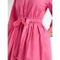 thumbnail image 4 of Free Assembly Women’s and Women's Plus Cotton Eyelet Maxi Shirtdress, Sizes XS-4X, 4 of 4