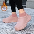 thumbnail image 4 of LASUDRAA Women's Cotton Shoe Winter Snow Warm Waterproof Nurse Shoes Chef Anti Slip Work Shoes Plush Lined Slip-On Sneaker, 4 of 10
