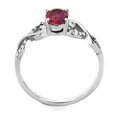 thumbnail image 3 of High polished (no plating) Stainless Steel Ring with AAA Grade CZ in Ruby for Women Style DA119, 3 of 5