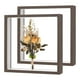 thumbnail image 1 of Marco de Flores Secas de 2 Piezas, 10 x 10 Pulgadas, Marco Flotante de Madera Acrílica Doble para Flores Secas [Café], 1 of 1