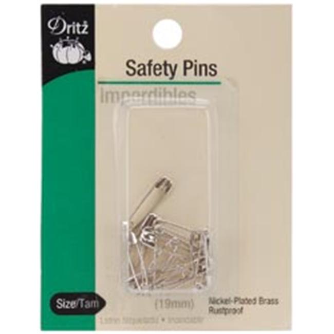 72265 DRITZ SAFETY PINS BLISTER PACK SIZE 2 NICKEL 10PC