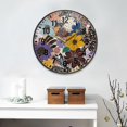 thumbnail image 2 of Yayeee Wall Clock Battery Operated 11.9" Silent Quartz Non-Ticking for Living Room Decor, Colorful Flowers, 2 of 8