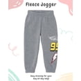 thumbnail image 3 of Disney Cars Lightning McQueen Toddler Boys’ Outfit Set - Two Piece Sweatshirt with Racing Graphics & Jogger Pants (4T), 3 of 5