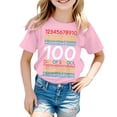 thumbnail image 3 of Letdown 100th Day of School Kids 100 Days Math Numbers T-Shirt Funny School Boys Girls Kids Gift 100 Days of School T-Shirts (Pink,3-4 Years), 3 of 5