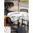 thumbnail image 6 of Square Outdoor Tablecloth with Umbrella Hole Leaf Bird Outside Table Cloth Waterproof Patio Table Cover Colorful Spring Tree Branch Country Boho Zipper Tablecloths for Picnic Party Camping 60x60 Inch, 6 of 8