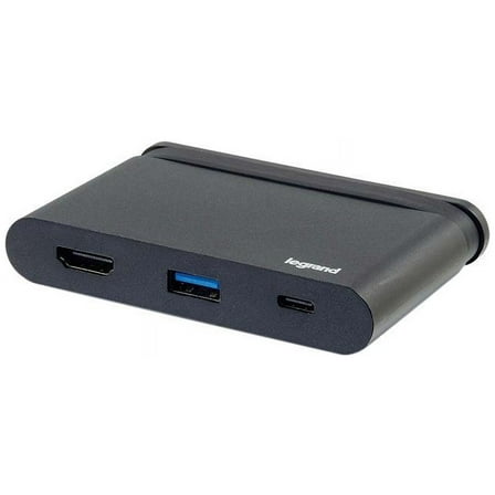 C2G 26915 USB-C to HDMI Adapter with USB-A and Power Delivery, Black