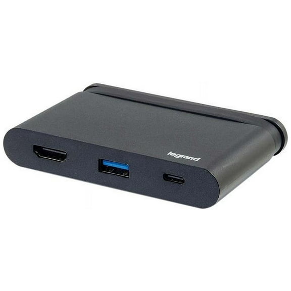 C2G 26915 USB-C to HDMI Adapter with USB-A and Power Delivery, Black