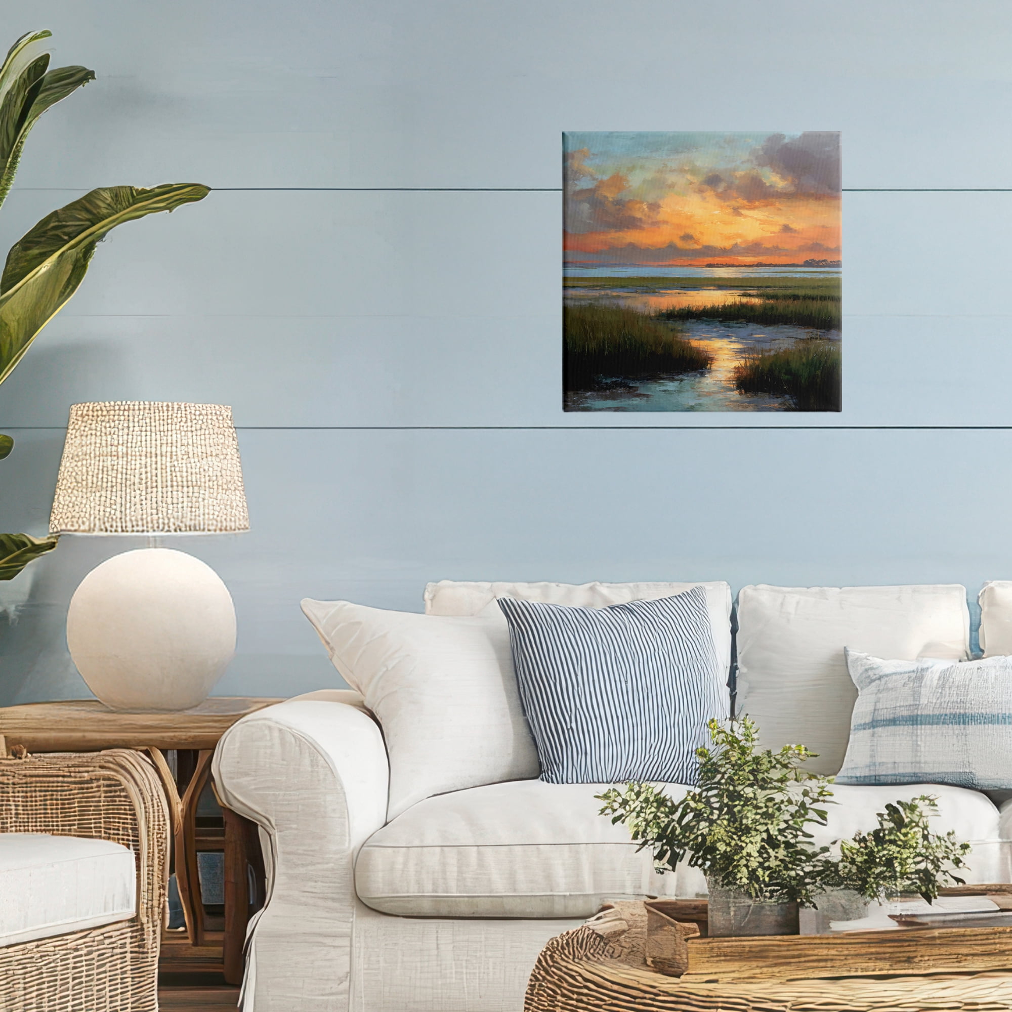 Stupell Industries Evening Marshland Glow Canvas Wall Art, design by Petal Prints Design
