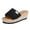 Black-B, variant on Women's Platform Sandals High Heels Wedge Open Toe Slip On Mules Summer Slippers Shoes 43 Blue
