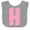 Heather and White, variant on Inktastic Pink and White Polka Dots Letter H Boys or Girls Baby Bib