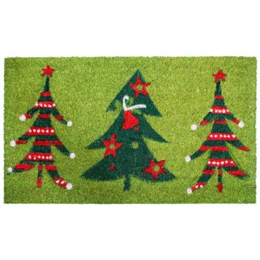 Calloway Mills Topiary Doormat – Natural Coir, Vinyl Backed, All-Weather Entryway Mat For Scraping Shoes