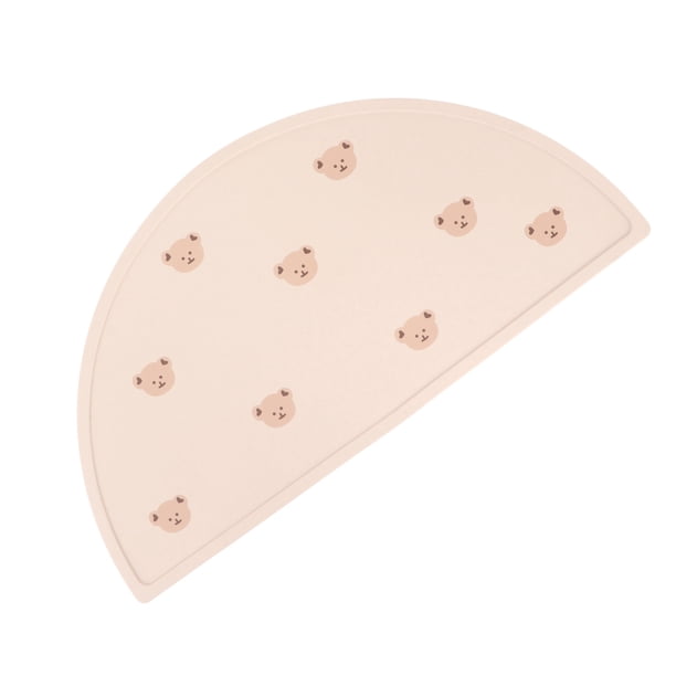 Mantel Individual Para Bebé, Mantel De Silicona Para Mesa Con Diseño De Oso, Color Brillante, Resistente Al Deslizamiento, Seguro Y Flexible Para Restaurante Para Niños Para ANGGREK Silicone Placemat