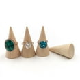 thumbnail image 5 of Datingday 5 Pcs/Set Ring Organizer Wooden Cone Creative Ring Holder Jewelry Display Holder, 5 of 7