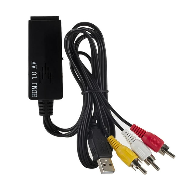 Adaptador Convertidor De Hdmi Hembra A Macho Av Rca Convertidor De Audio Y Video Con Cable De Carga Usb Pc Laptop Old Tv Noticed EL010315-00