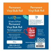 Hello Hobby 12 x 12 White Permanent Craft Vinyl Bulk Roll