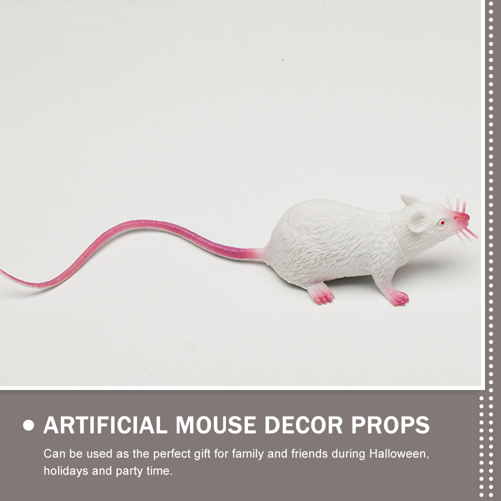 3pcs Fake Mice Lifelike Halloween Rats Decorations Vivid Mouse