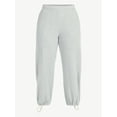 thumbnail image 2 of Athletic Works Women's and Women's Plus Fleece Barrel Leg Pants, Sizes XS-4X, 2 of 6
