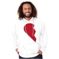 thumbnail image 4 of Other Half Heart Cute Matching Set Unisex Plus Fleece Graphic Hoodie Brisco Brands 4X, 4 of 6